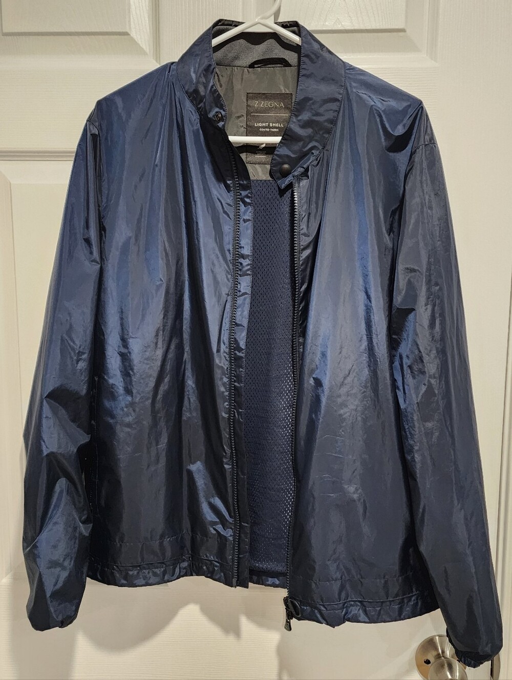 Zegna Light Shell Travel Concept Ultralight Water Repellent Coated Fabric Jacket